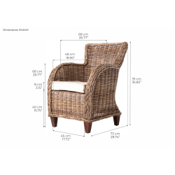 NOVASOLO KUBU NATURLIG BARON KURVESTOL (S�T AF 2) - 73