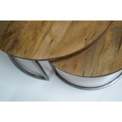 TRADEMARK LIVING PARIS INDSKUDSBORD/RUNDT DESIGN - 2 STK