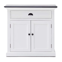 NOVASOLO HALIFAX CONTRAST KLASSISK HVID &amp; SORT LILLE SK�NK - 90