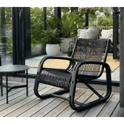 CANE-LINE CURVE LOUNGESTOL - NATURAL 77