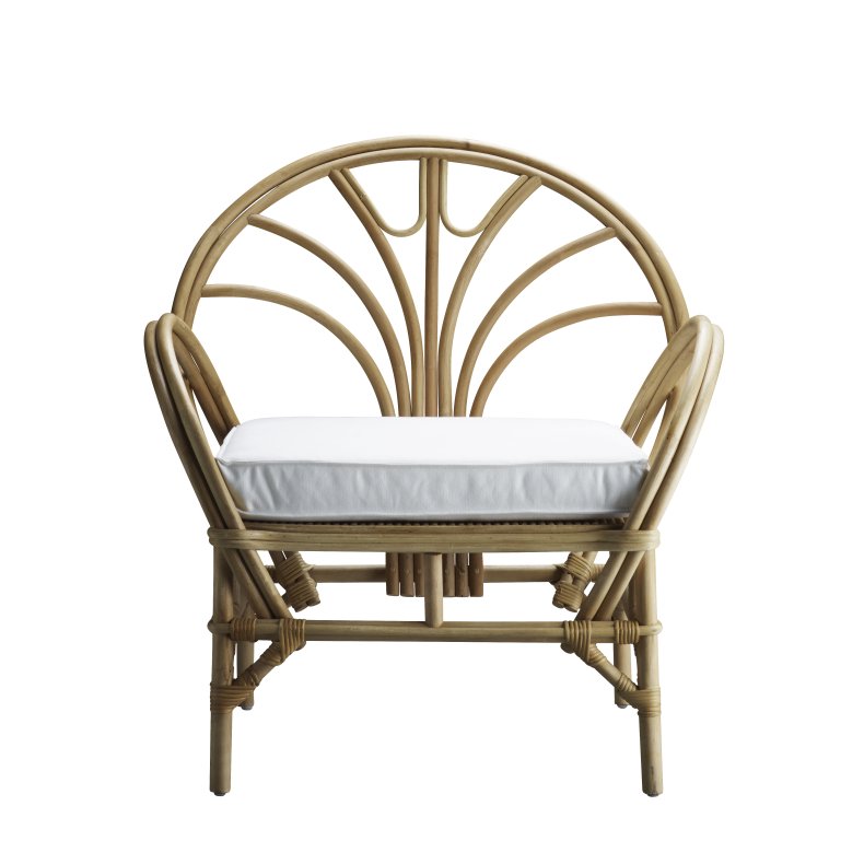 TINE K HOME LOUNGE STOL RATTAN INKL HYNDE HVID - 93