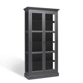 LIVINGOODIES H�J VITRINSKAB CARLINGTON LILLE BL�GR�/SORT - 100