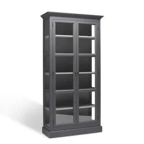 LIVINGOODIES H�J VITRINSKAB CARLINGTON LILLE BR�GR�/M�RKEGR� - 100