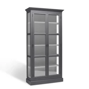 LIVINGOODIES H�J VITRINSKAB CARLINGTON LILLE BR�GR�/LYSEGR� - 100