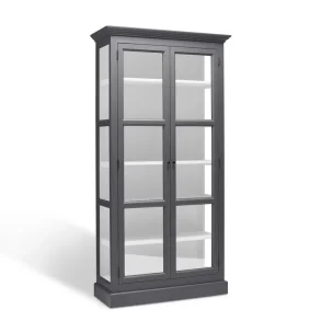 LIVINGOODIES H�J VITRINSKAB CARLINGTON LILLE BR�GR�/HVID - 100