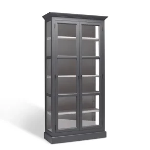 LIVINGOODIES H�J VITRINSKAB CARLINGTON LILLE BL�GR�/GR�BRUN - 100