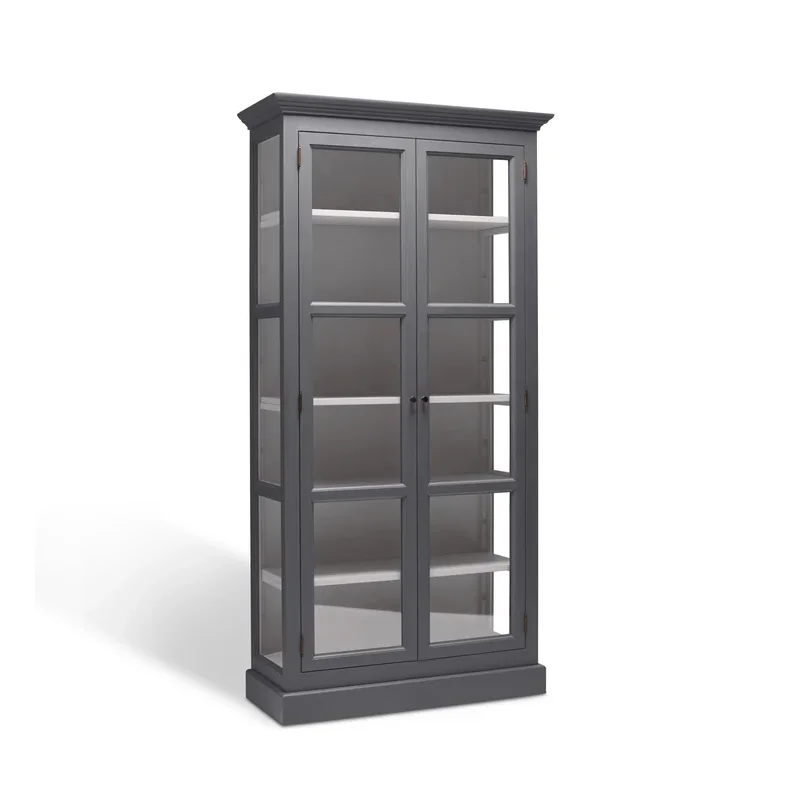 LIVINGOODIES H�J VITRINSKAB CARLINGTON LILLE BL�GR�/GR�BRUN - 100