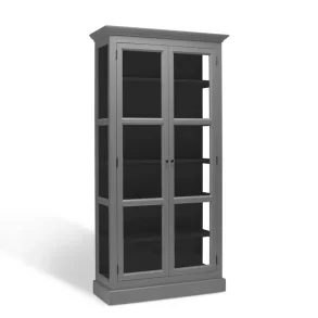 LIVINGOODIES H�J VITRINSKAB CARLINGTON LILLE GR�/SORT - 100