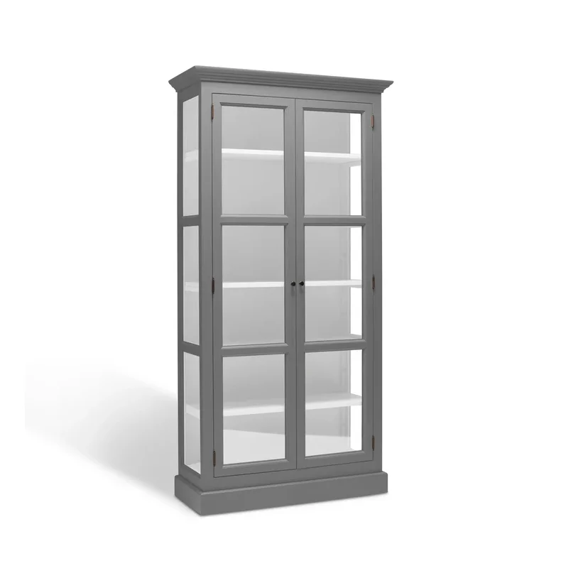 LIVINGOODIES H�J VITRINSKAB CARLINGTON LILLE GR�/HVID - 100