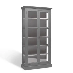 LIVINGOODIES H�J VITRINSKAB CARLINGTON LILLE BL�GR�/GR�BRUN - 100