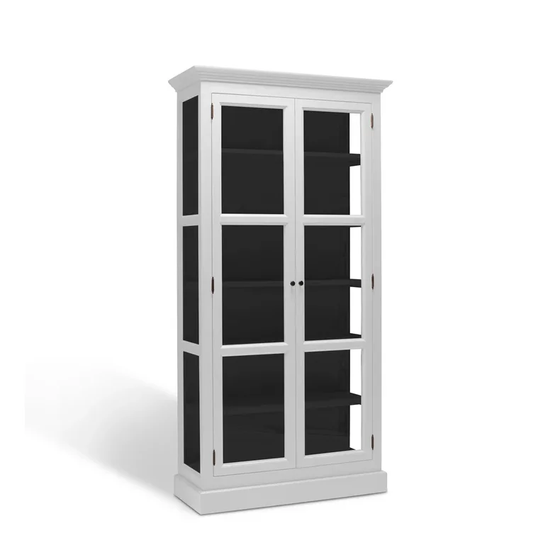 LIVINGOODIES H�J VITRINSKAB CARLINGTON LILLE HVID/SORT - 100