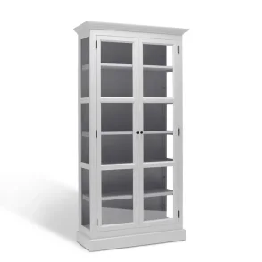 LIVINGOODIES H�J VITRINSKAB CARLINGTON LILLE HVID/BL�GR� - 100