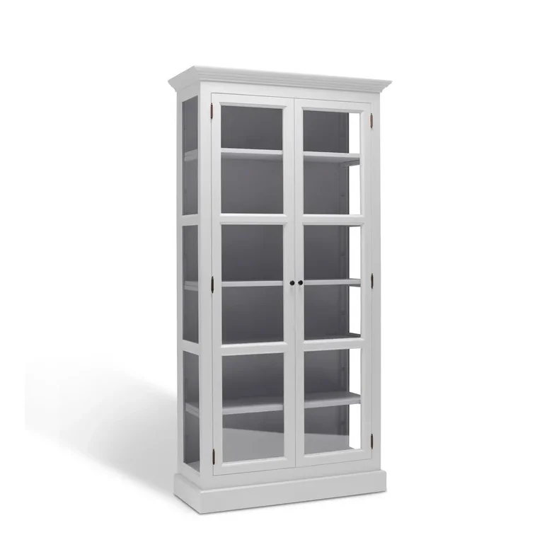 LIVINGOODIES H�J VITRINSKAB CARLINGTON LILLE HVID/BL�GR� - 100