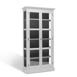 LIVINGOODIES H�J VITRINSKAB CARLINGTON LILLE HVID/M�RKEGR� - 100