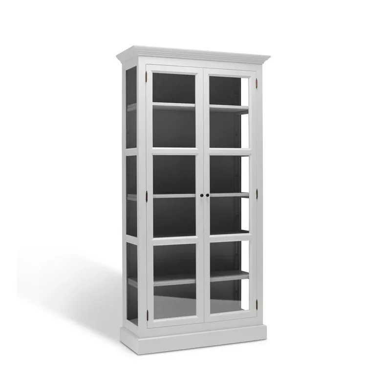 LIVINGOODIES H�J VITRINSKAB CARLINGTON LILLE HVID/M�RKEGR� - 100