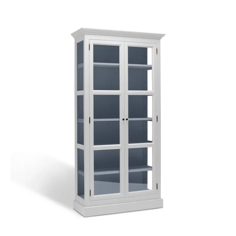 LIVINGOODIES H�J VITRINSKAB CARLINGTON LILLE HVID/BL� 100