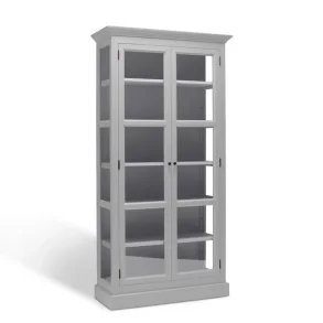 LIVINGOODIES H�J VITRINSKAB CARLINGTON LILLE LYSEGR�/BL�GR� - 100