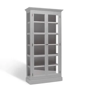 LIVINGOODIES H�J VITRINSKAB CARLINGTON LILLE LYSEGR�/GR�BRUN - 100