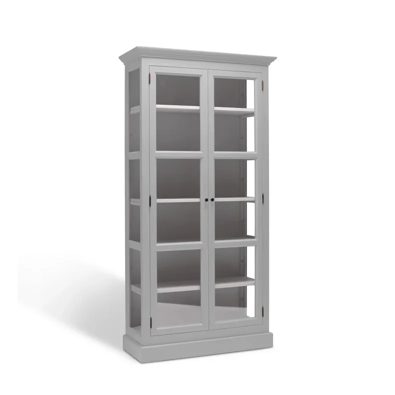 LIVINGOODIES H�J VITRINSKAB CARLINGTON LILLE LYSEGR�/GR�BRUN - 100