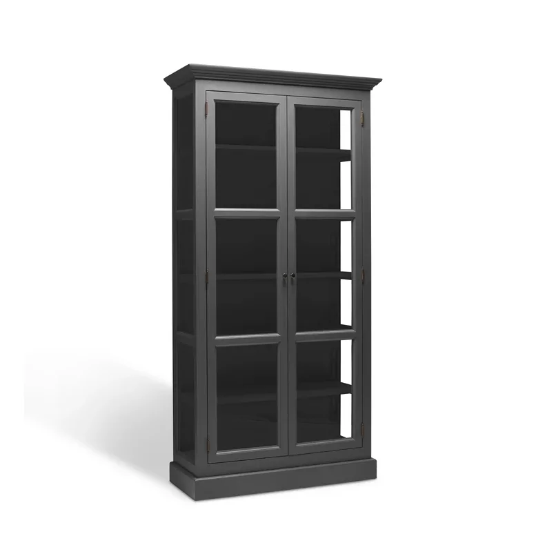 LIVINGOODIES H�J VITRINSKAB CARLINGTON LILLE M�RKEGR�/SORT - 100