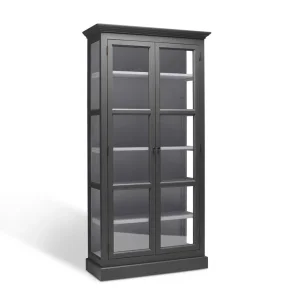 LIVINGOODIES H�J VITRINSKAB CARLINGTON LILLE M�RKEGR�/BL�GR� - 100