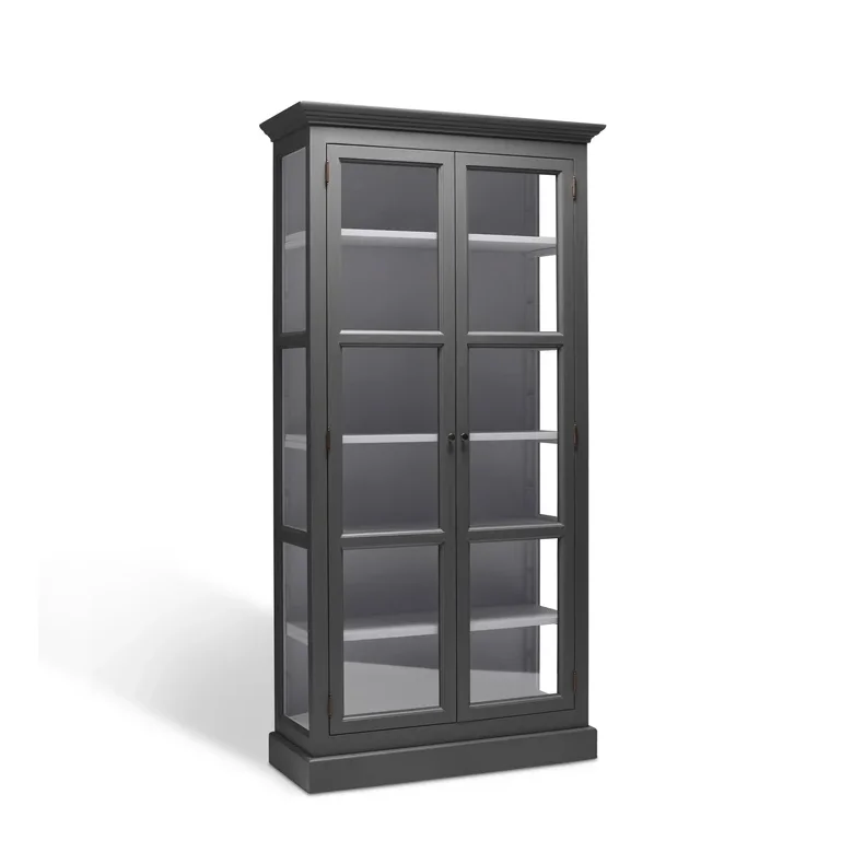 LIVINGOODIES H�J VITRINSKAB CARLINGTON LILLE M�RKEGR�/BL�GR� - 100