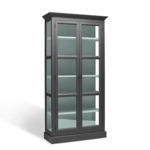 LIVINGOODIES H�J VITRINSKAB CARLINGTON LILLE M�RKEGR�/GR�N - 100