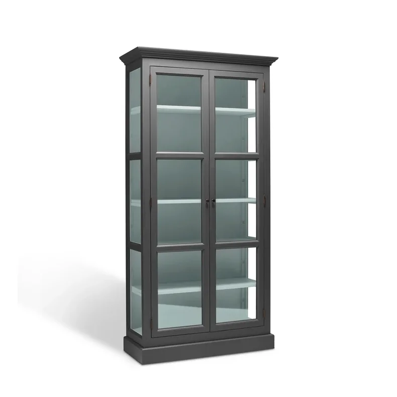 LIVINGOODIES H�J VITRINSKAB CARLINGTON LILLE M�RKEGR�/GR�N - 100