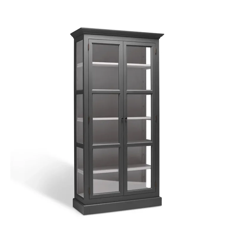 LIVINGOODIES H�J VITRINSKAB CARLINGTON LILLE M�RKEGR�/GR�BRUN - 100