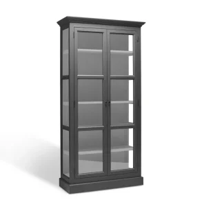 LIVINGOODIES H�J VITRINSKAB CARLINGTON LILLE M�RKEGR�/LYSEGR� - 100