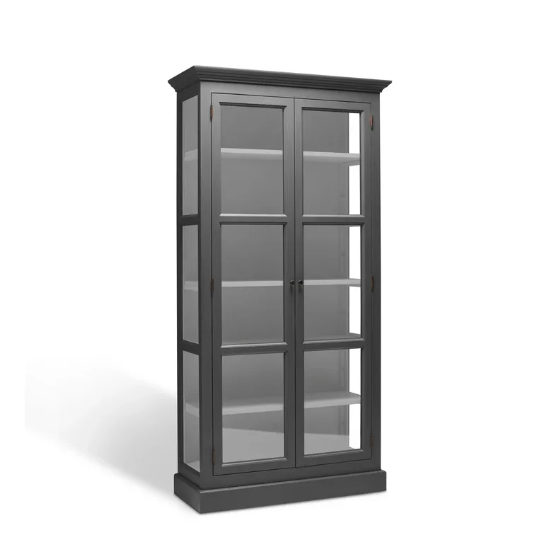 LIVINGOODIES H�J VITRINSKAB CARLINGTON LILLE M�RKEGR�/LYSEGR� - 100