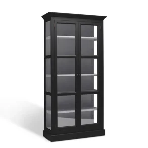 LIVINGOODIES LILLE VITRINSKAB CARLINGTON ORIGINAL SORT/BL�GR� - 145