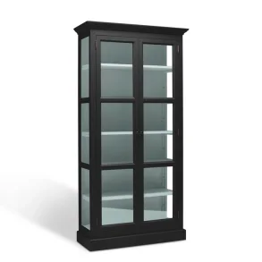 LIVINGOODIES LILLE VITRINSKAB CARLINGTON ORIGINAL SORT/GR�N - 145