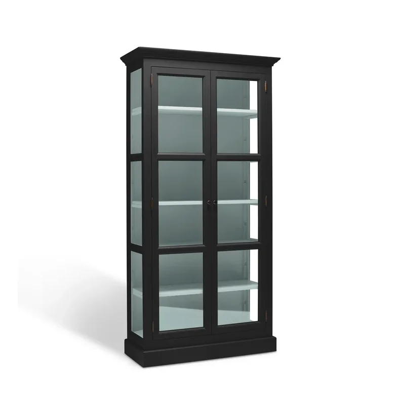 LIVINGOODIES LILLE VITRINSKAB CARLINGTON ORIGINAL SORT/GR�N - 145
