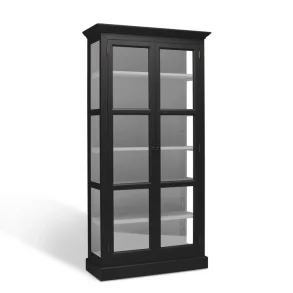LIVINGOODIES LILLE VITRINSKAB CARLINGTON ORIGINAL SORT/LYSEGR� - 145