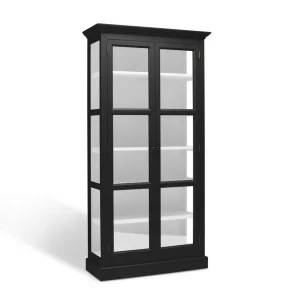 LIVINGOODIES LILLE VITRINSKAB CARLINGTON ORIGINAL SORT/HVID - 145