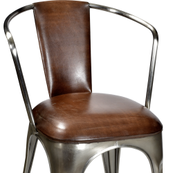 TRADEMARK LIVING POLSTRET LIVING STOL SHINY/BRUN - 80