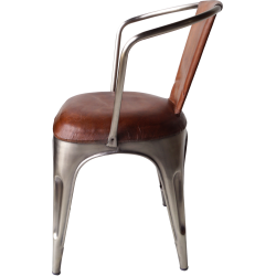 TRADEMARK LIVING POLSTRET LIVING STOL SHINY/BRUN - 80