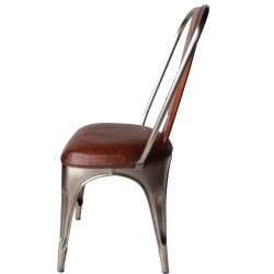 TRADEMARK LIVING POLSTRET STOL SHINY/BRUN - 50