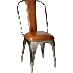 TRADEMARK LIVING POLSTRET STOL SHINY/BRUN - 50