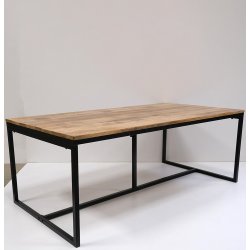 TRADEMARK LIVING SPISEBORD RONALDO SORT STEL - 200