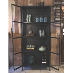 TRADEMARK LIVING SPENCER KABINET JERN/GLAS - 176