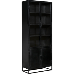 Trademark Living Stort rt vitrineskab sort - 200