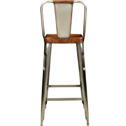 Trademark Living Barstol m/l�der p� s�de og ryg - brun 77