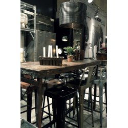 Trademark Living Barstol m/l�der p� s�de og ryg - brun 77