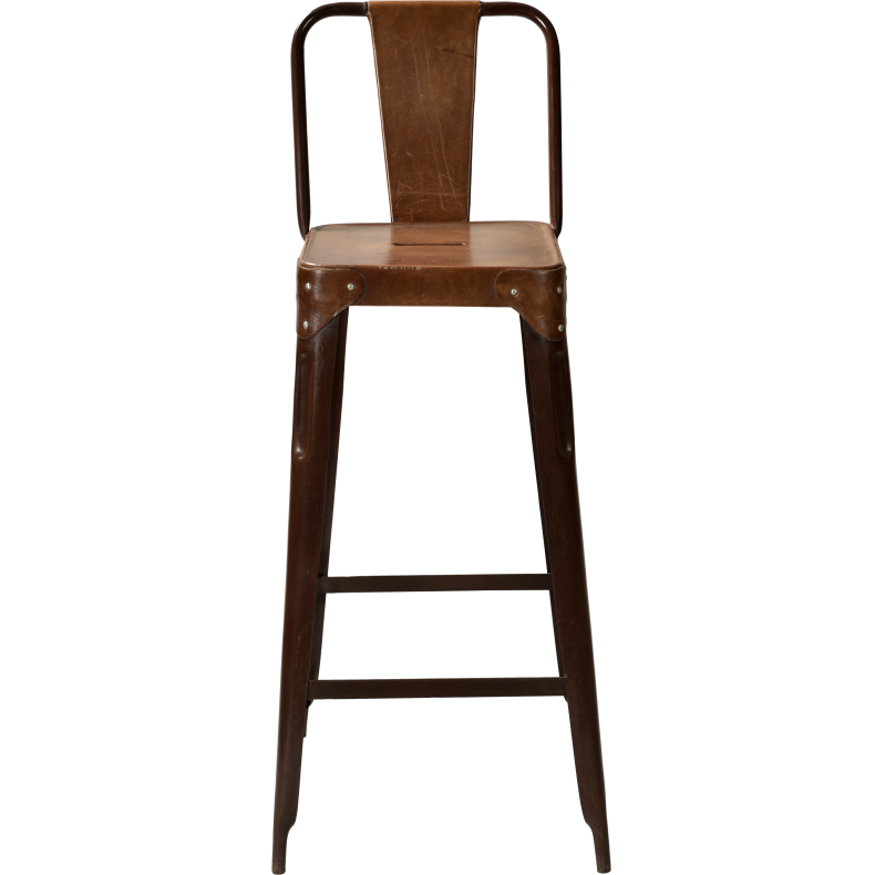 Trademark Living Barstol m/lder p sde og ryg - brun 77