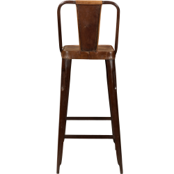 Trademark Living Barstol m/l�der p� s�de og ryg - brun 77