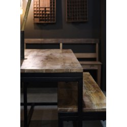 TRADEMARK LIVING SPISEBORD RONALDO SORT STEL - 200