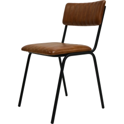 TRADEMARK LIVING DINER STOL M/L�DERS�DE BRUN - 78