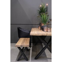 TRADEMARK LIVING QUEENS SPISEBORDSSTOL SORT - 84